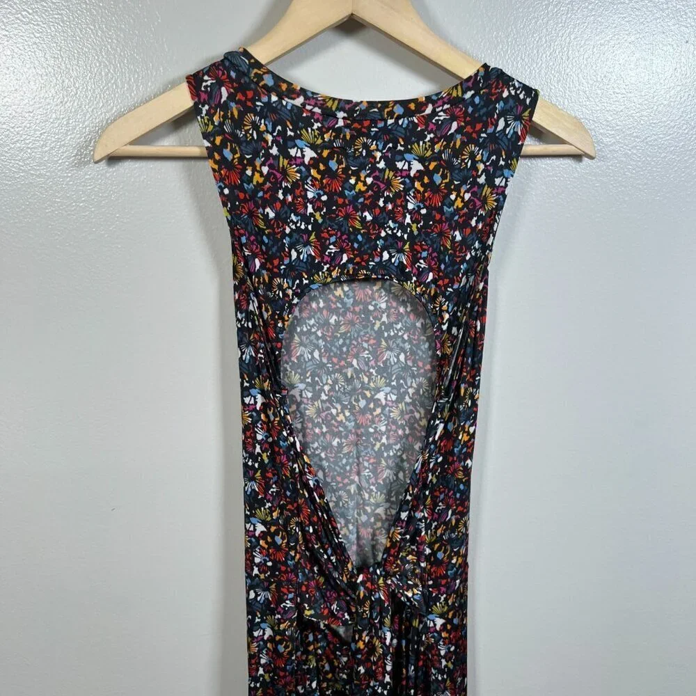 Tanya Taylor Octavia Floral Maxi Dress Size Small Open Back Stretch Comfy